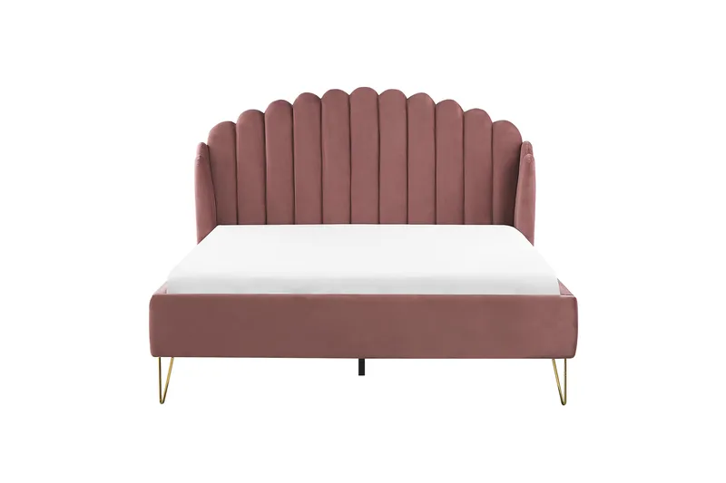 Benicio Sängram 160x200 cm - Rosa/Guld - Products - Möbler - Säng - Sängram & sängstomme