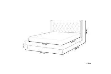 Bernie Sängram 160x200 cm - Beige/Guld - Products - Möbler - Säng - Sängram & sängstomme