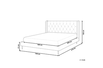 Bernie Sängram 180x200 cm - Grå/Guld - Products - Möbler - Säng - Sängram & sängstomme