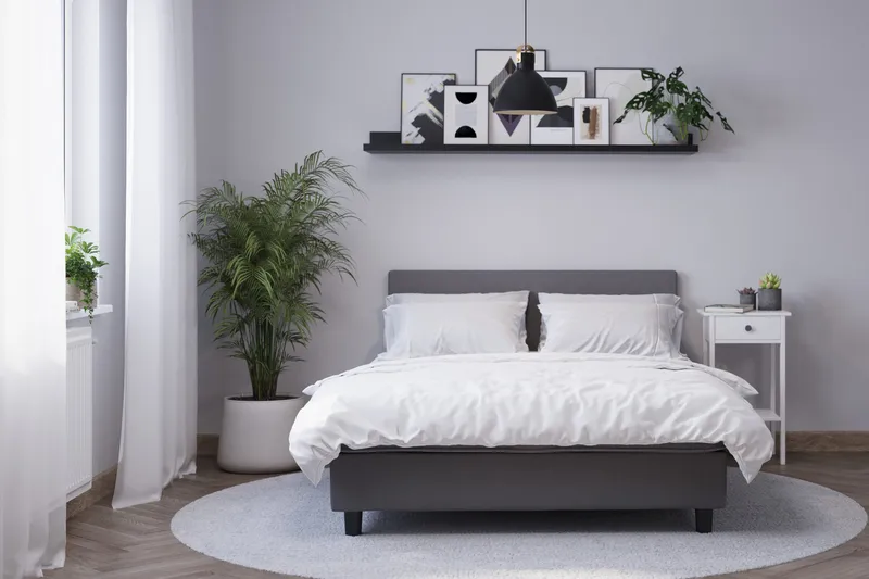 Billingen Komplett Sängpaket 90x200 cm - Grå - Products - Möbler - Säng - Kontinentalsäng