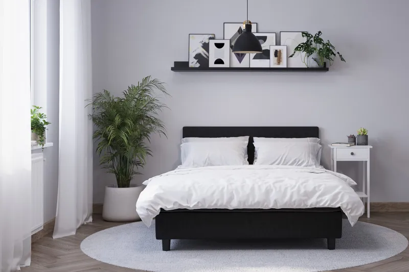 Billingen Kontinentalsäng 90x200 cm - Svart - Products - Möbler - Säng - Kontinentalsäng