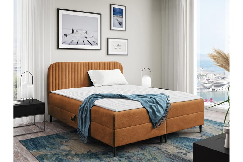 Celestine Förvaringssäng 140x200 cm, Orange