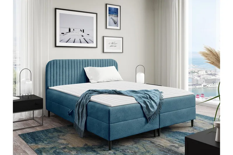 Celestine Förvaringssäng 180x200 cm, Blå