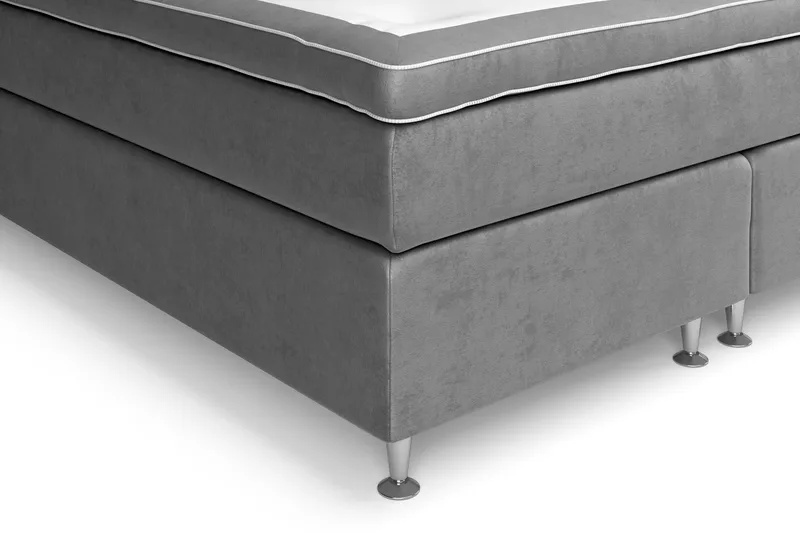 Celine Kontinentalsäng 160x200cm - Grå/Sammet - Products - Möbler - Säng - Kontinentalsäng