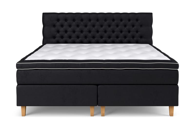 Celine Kontinentalsäng 210x210cm, Svart/Sammet