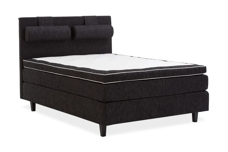 Charleston Kontinentalsäng 140x200 Fast Polyeterskum, Svart