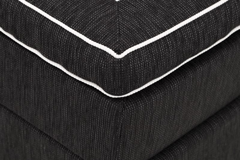 Charleston Kontinentalsäng 160x200 Fast Polyeterskum - Svart - Products - Möbler - Säng - Kontinentalsäng