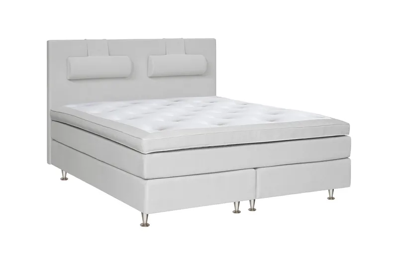 Charleston Kontinentalsäng 180x200 Fast Valbar, Ljusgrå