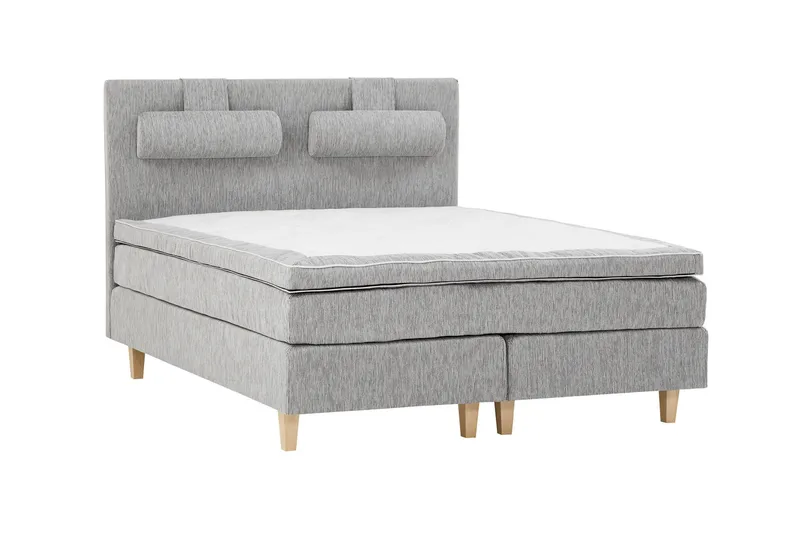 Charleston Kontinentalsäng 180x200 Fast Polyeterskum, Ljusgrå