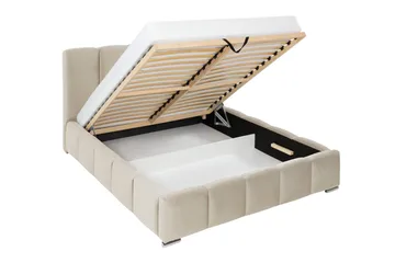 Cleaton Bubblig Sängram 180x200 cm Med förvaring - Beige - Products - Möbler - Säng - Säng med förvaring