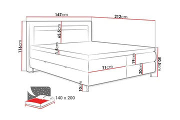 Derry Sängram 140x200 cm - Products - Möbler - Säng - Sängram & sängstomme
