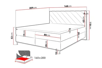 Derry Sängram 160x200 cm - Products - Möbler - Säng - Sängram & sängstomme
