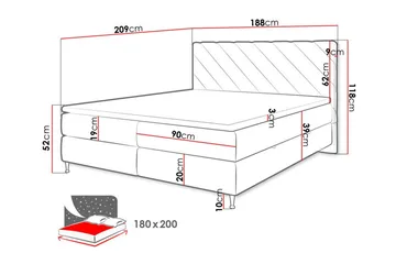 Derry Sängram 180x200 cm - Products - Möbler - Säng - Sängram & sängstomme