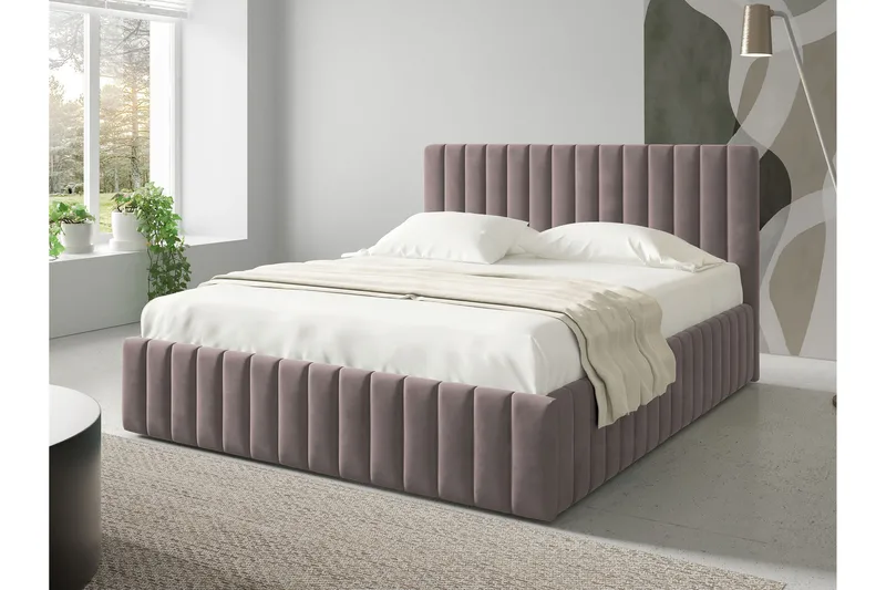 Desio Förvaringssäng 180x200 cm, Rosa