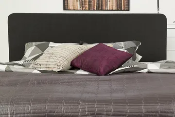 Dolly Kontinentalsäng 180x200cm Memoryfoam - Mörkgrå Svarta Ben - Products - Möbler - Säng - Kontinentalsäng