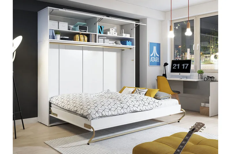 Rauk Sängskåp - Vit Högglans - Products - Möbler - Säng - Gästsäng & extrasäng - Sängskåp