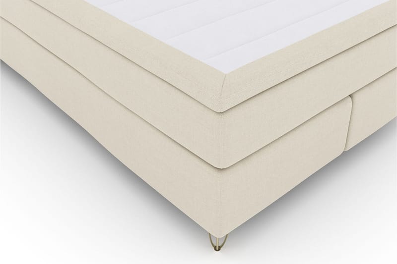 Select No 6 Komplett Sängpaket 160x200 Medium Memory/Pocket - Beige/Metall V-form - Products - Möbler - Säng - Kontinentalsäng