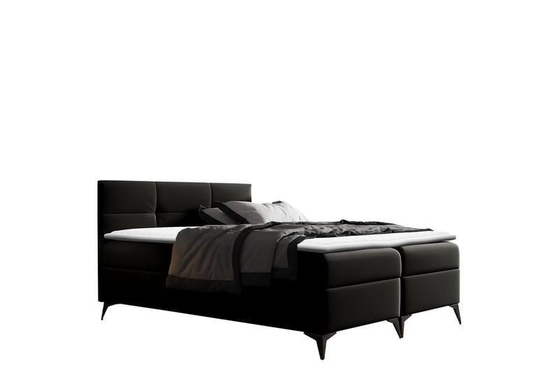 Leckersbo Sängpaket Kontinentalsäng 120x200 cm, Svart