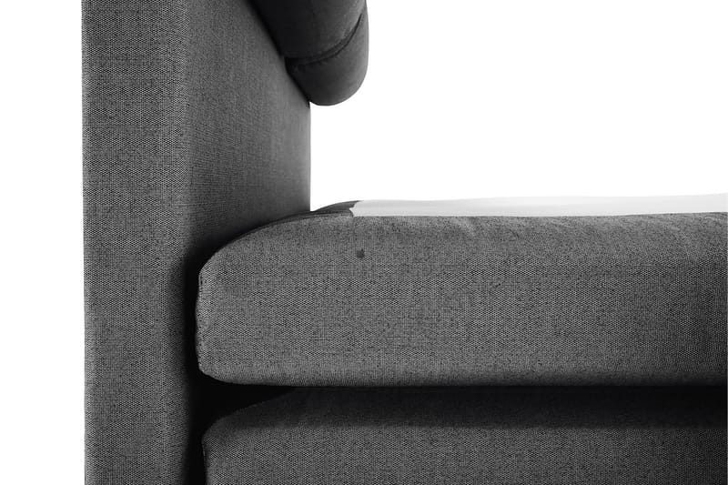 Lucky Komplett Sängpaket 140x200 Memory Slät Sänggavel  N - Nackkudde Stor Svart/Grå - Products - Möbler - Säng - Kontinentalsäng