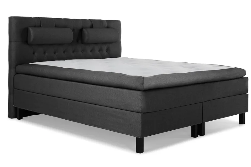 Lucky Komplett Sängpaket 160x200 Polyeter Diamant - Nackkudde Stor Svart/Grå - Products - Möbler - Säng - Kontinentalsäng