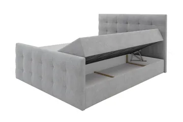 Milano Kontinentalsäng 140x200 cm med Sänggavel - Svart - Products - Möbler - Säng - Säng med förvaring