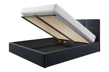 Nieres Förvaringssäng 140x200cm - Svart - Products - Möbler - Säng - Säng med förvaring