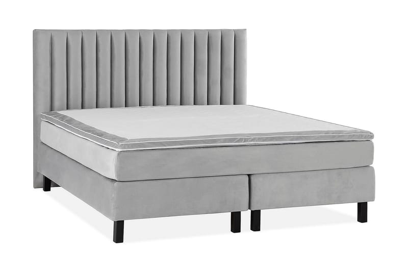 Princess Kontinentalsäng 160x200cm - Ljusgrå/Sammet - Products - Möbler - Säng - Kontinentalsäng