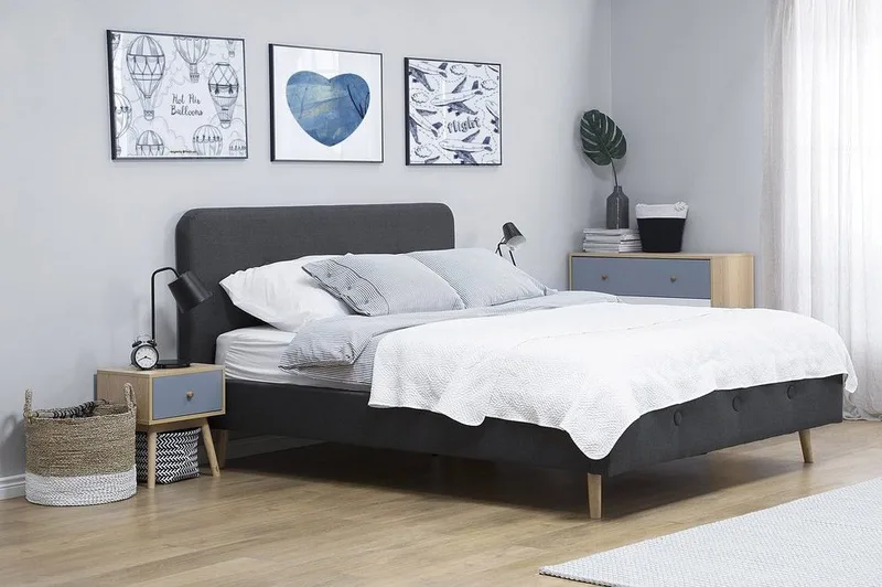 Rennes Sängram 140x200 cm - Grå - Products - Möbler - Säng - Dubbelsäng