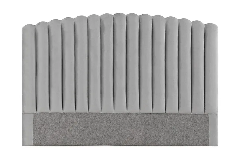 Davia Sänggavel 180 cm, Ljusgrå/Sammet