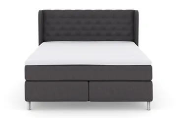 Select No 3 Komplett Sängpaket 180x200 Fast, Mörkgrå/Metall