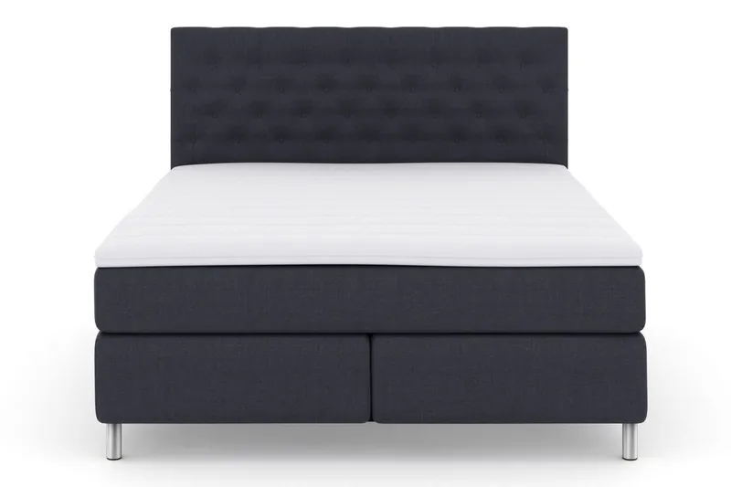 Select No 3 Komplett Sängpaket 210x210 Fast/Medium, Blå/Metall