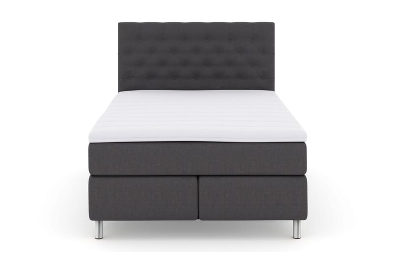 Select No 3 Kontinentalsäng 140x200 Fast, Mörkgrå/Metall