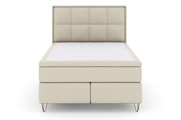 Select No 4 Komplett Sängpaket 140x200 Medium, Beige/Metall V-form