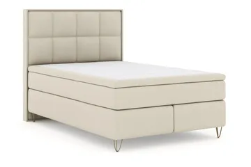Select No 4 Komplett Sängpaket 160x200 Fast - Beige/Metall V-form - Products - Möbler - Säng - Kontinentalsäng