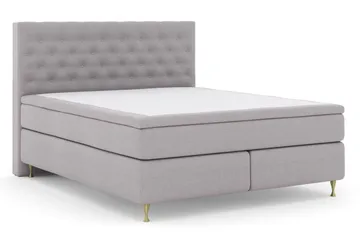 Select No 4 Komplett Sängpaket 160x200 Fast/Medium - Ljusgrå/Guld - Products - Möbler - Säng - Kontinentalsäng