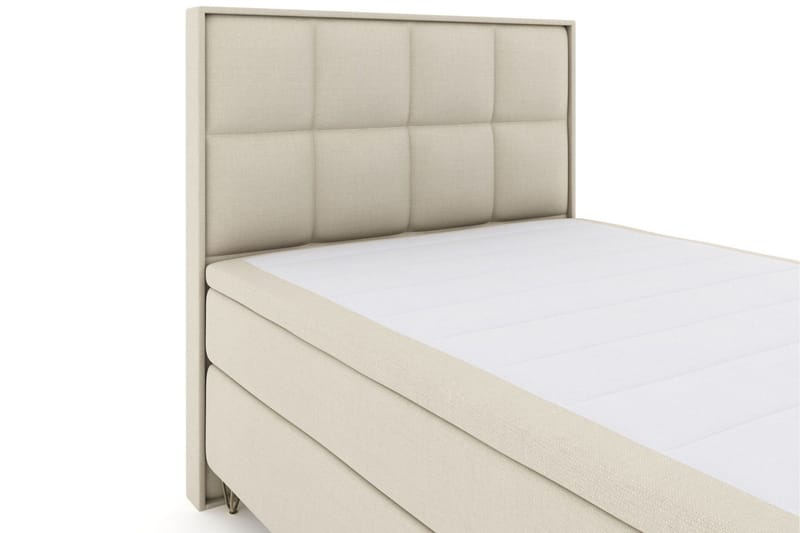 Select No 5 Komplett Sängpaket 140x200 Fast Latex - Beige/Metall V-form - Products - Möbler - Säng - Kontinentalsäng