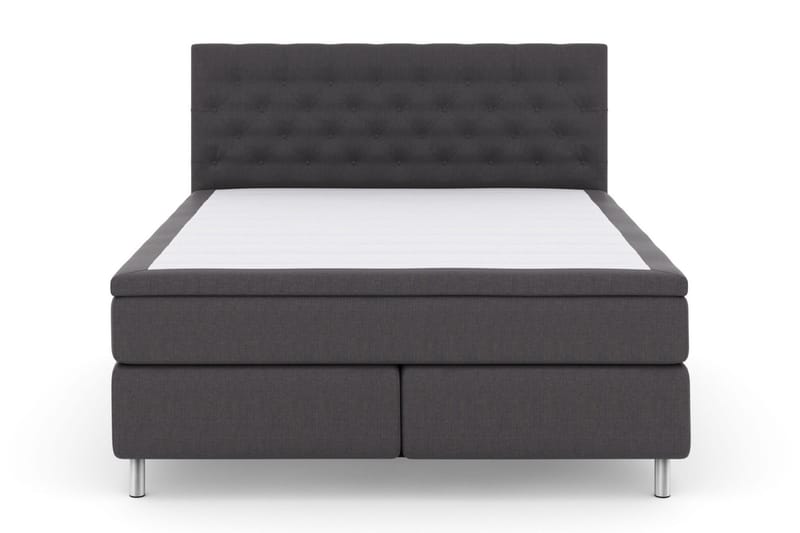 Select No 5 Komplett Sängpaket 160x200 Fast Watergel, Mörkgrå/Metall