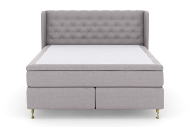 Select No 5 Komplett Sängpaket 160x200 Fast/Medium Watergel, Ljusgrå/Guld