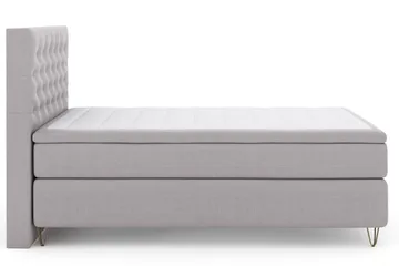 Select No 5 Kontinentalsäng 140x200 Fast/Medium Latex - Ljusgrå/Metall V-Form - Products - Möbler - Säng - Kontinentalsäng