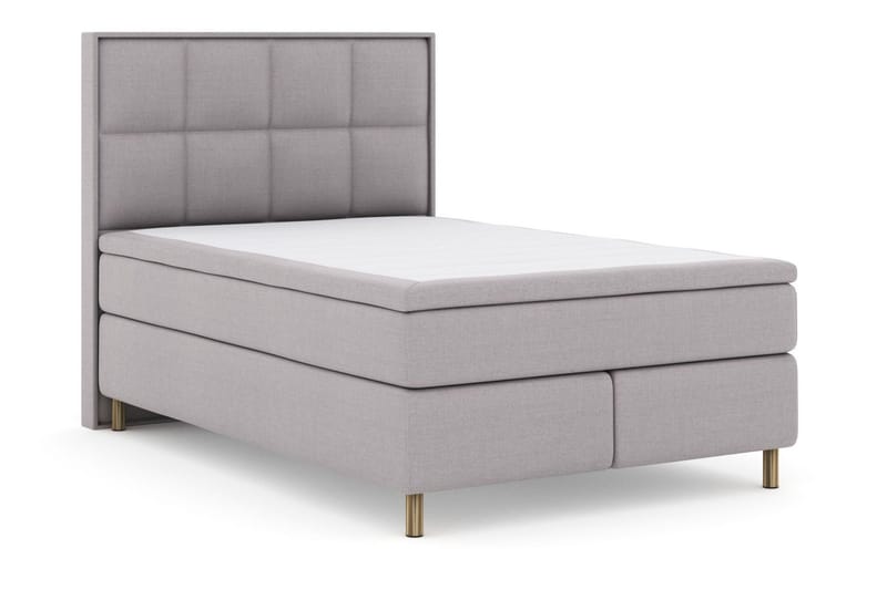 Select No 6 Komplett Sängpaket 140x200 F/M Memory/Pocket - Ljusgrå/Koppar - Products - Möbler - Säng - Kontinentalsäng