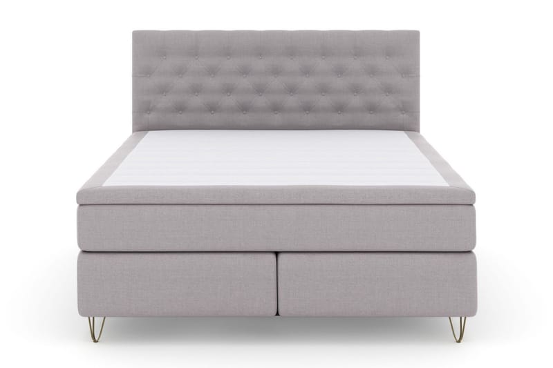 Select No 6 Kontinentalsäng 210x210 F/M Memory/Pocket - Ljusgrå/Metall V-Form - Products - Möbler - Säng - Kontinentalsäng