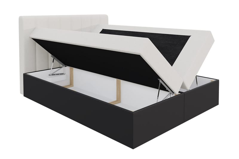 Vasil Kontinentalsäng 200x200 - Svart - Products - Möbler - Säng - Säng med förvaring