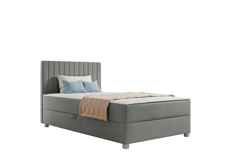 Veyran Sängpaket Kontinentalsäng med Förvaring 120x200 cm, Grå