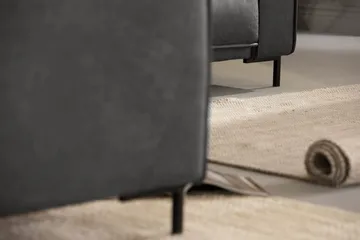 Akron Hörnsoffa Bondedläder - Mörkgrå - Products - Möbler - Soffa - Skinnsoffa