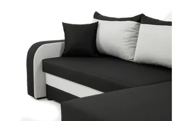 Alvared 3-sits Hörnbäddsoffa Universal - Röd/Svart - Products - Möbler - Soffa - Bäddsoffa - Bäddsoffa divan