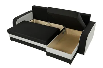 Alvared 3-sits Hörnbäddsoffa Universal - Röd/Svart - Products - Möbler - Soffa - Bäddsoffa - Bäddsoffa divan