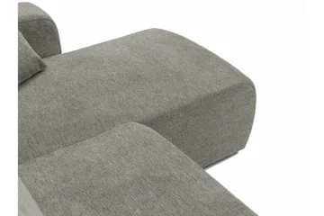 Barile Bäddsoffa Dubbeldivan 4-sits i Plysch - Vit - Products - Möbler - Soffa - Bäddsoffa - U bäddsoffa