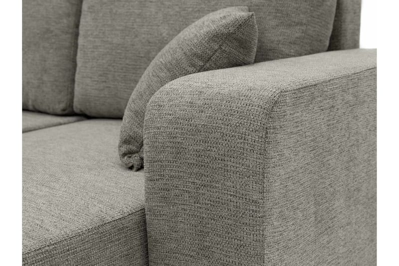 Barile Bäddsoffa Dubbeldivan 4-sits i Plysch - Vit - Products - Möbler - Soffa - Bäddsoffa - U bäddsoffa