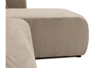 Barile Bäddsoffa med Divan 3-sits i Plysch - Vit - Products - Möbler - Soffa - Bäddsoffa - Bäddsoffa divan