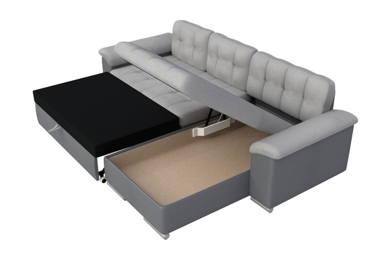 Camior Bäddsoffa m. Divan 3-sits - Vit - Products - Möbler - Soffa - Bäddsoffa - Bäddsoffa divan